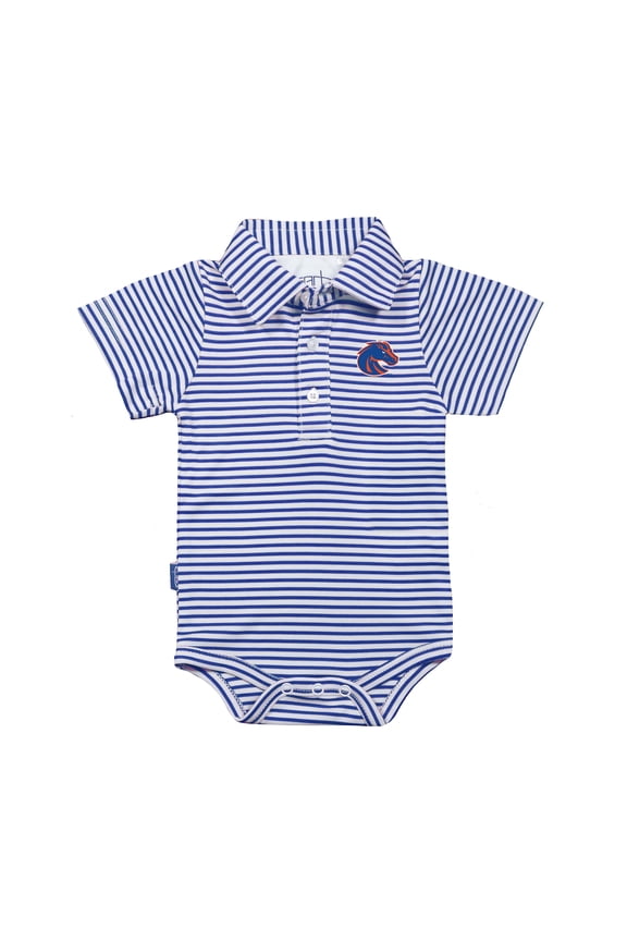 Infant Garb Royal/White Boise State Broncos Carson Polo Bodysuit