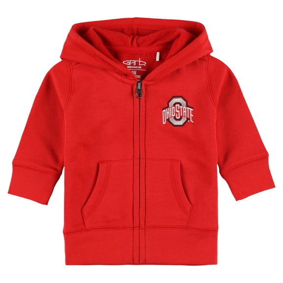 Infant Garb Scarlet Ohio State Buckeyes Full-Zip Hoodie