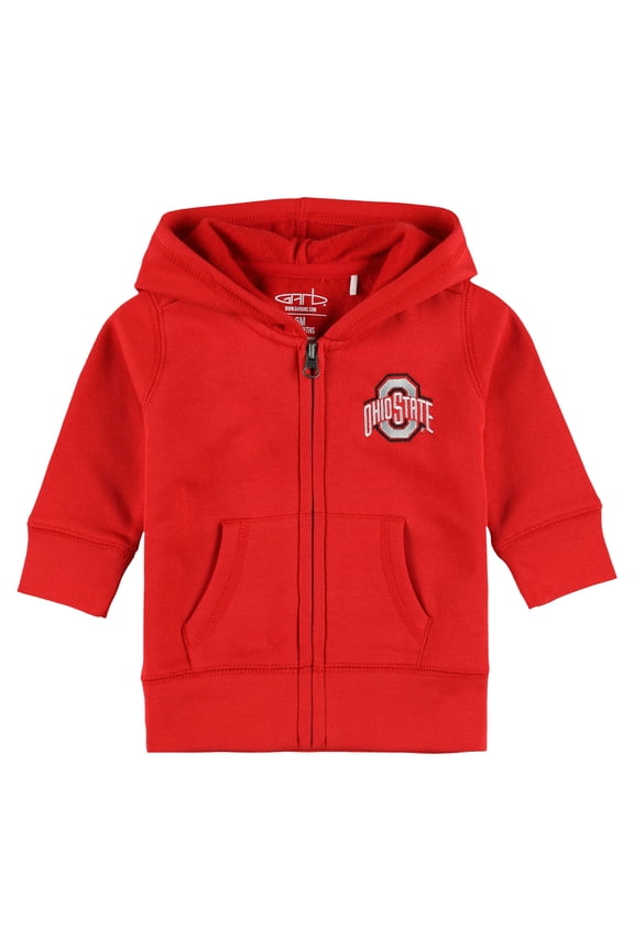 Infant Garb Scarlet Ohio State Buckeyes Full-Zip Hoodie