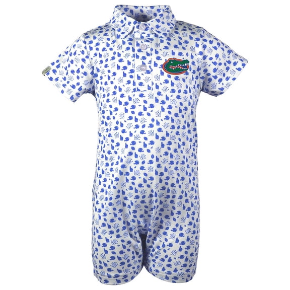 Infant Garb White Florida Gators Earnest-Polo Romper