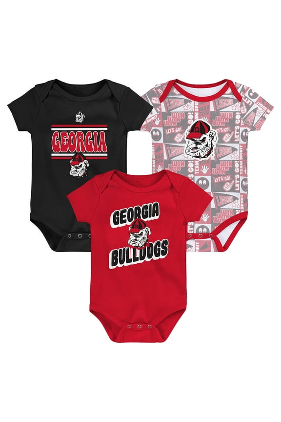 Infant Georgia Bulldogs Sunday Comics 3-Pack Bodysuit Set