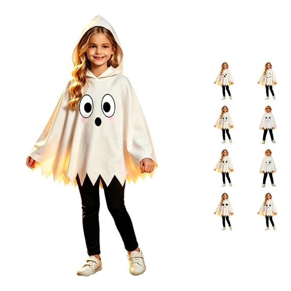Infant Ghost Costume Girl Boy Two Piece Cute Hooded Cloak and Pants Baby Halloween Costumes