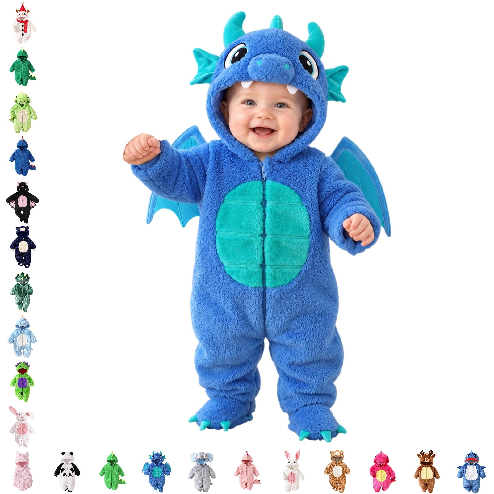 Girl Boy Animal Cute Hooded Long Sleeve Jumpsuit Boy Girl Halloween ...