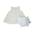 thumbnail image 1 of Infant, Girl Dress, Ivory-Vanilla A-Line Dress and Bloomers Set, 1 of 4