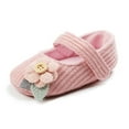 thumbnail image 1 of Infant Girl Shoes Mary Jane Flats Wedding Dress Shoes Soft Newborn Baby Girls Princess Crib Shoe First Walkers, 1 of 5
