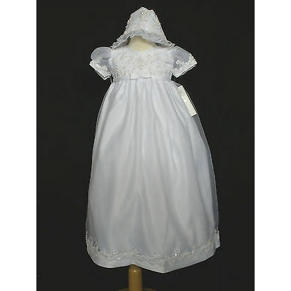 Infant Girl & Toddler Christening Baptism Formal Dress white size: 6M-30M