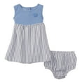thumbnail image 1 of Infant Girls 2 PC Baby Outfit Blue Striped Sundress Dress & Panty, 1 of 1
