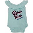 thumbnail image 1 of Infant Girls Blue Ruffle Beach Babe Like Mom Bodysuit Creeper Baby Shirt 12m, 1 of 1