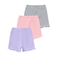 thumbnail image 1 of Infant Girls Clothes Baby Shorts 3-Pack Cotton Shorts Toddler Casual Shorts 3 6 9 12 18 24 Months 2T 3T Solid Color Shorts Purple, 1 of 8