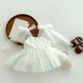 thumbnail image 1 of Infant Girls Dress White Long Sleeve Girls Fall Dresses Clothes for Girls Princess Dress Up for Girls 0-3M, 1 of 8