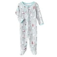 thumbnail image 1 of Infant Girls Gray Cotton Bunny Rabbit Pajama Sleeper Christmas Sleep & Play 0-3m, 1 of 1