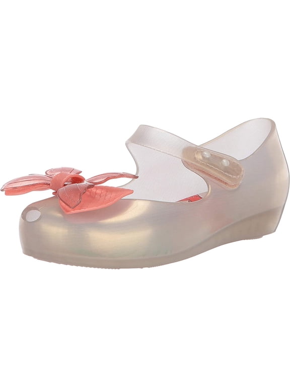 Mini Melissa Ultragirl + Little Mermaid (Toddler/Little Kid) Beige/Pink