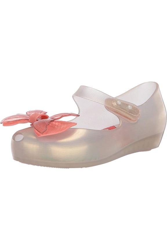 Mini Melissa Ultragirl + Little Mermaid (Toddler/Little Kid) Beige/Pink