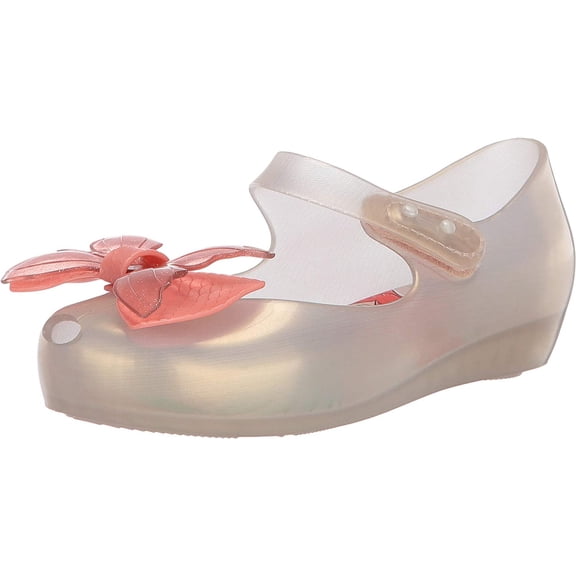 Mini Melissa Ultragirl + Little Mermaid (Toddler/Little Kid) Beige/Pink