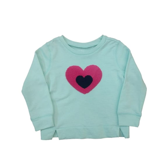 Infant Girls Mint Blue Green Heart Sweatshirt Top Baby Sweat Shirt 18m