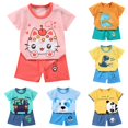 thumbnail image 1 of Infant Girls Outfit Ant Short Sleeve Unique Everyday Lovely Summer for Girls Soft Breathable Shorts Set, 1 of 3