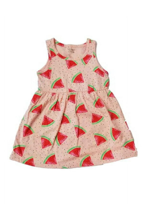 Infant Girls Peach Watermelon Dress Summer Spring Dress 24M