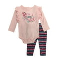 thumbnail image 1 of Infant Girls Pink Be You Tiful Baby Outfit Snowflake Bodysuit & Leggings Set, 1 of 1
