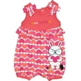 thumbnail image 1 of Infant Girls Pink Heart Bunny Rabbit Single Romper Baby Bodysuit, 1 of 1