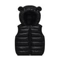 thumbnail image 1 of Girls Puffer Vest Hooded Bear Ear Lightweight Sleeveless Outerwear Vests Winter Vest Toddler Girl Clothes 6-12 Months, 1 of 3