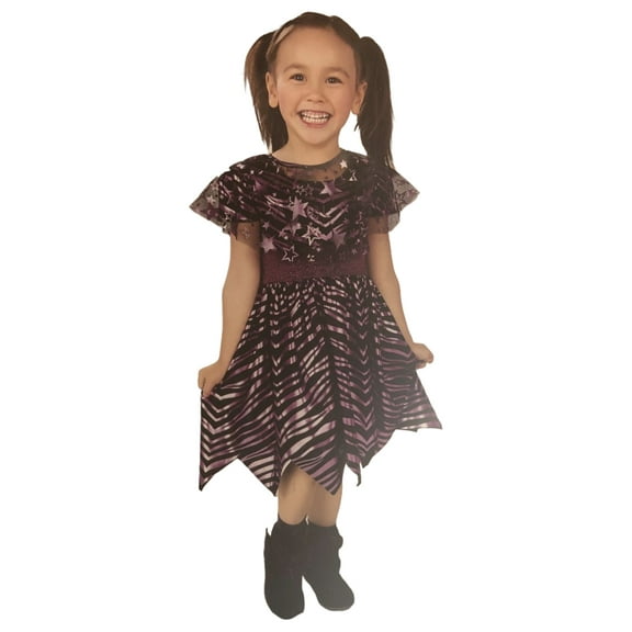 Infant Girls Purple Metallic Witch Costume Dress & Bolero 12-24 Months