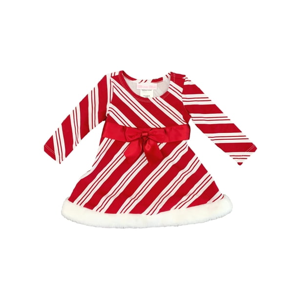 red and white striped christmas dress Bonnie Baby Infant Girls & Candy Cane Stripe Holiday Party 18M, Infant Girl's, Size: 18 Months Your littles can twirl