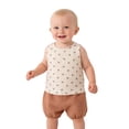 thumbnail image 1 of Infant Girls Two Piece Outfits Full Print Sleeveless Vest with Shorts Clothing Set Size 6-9 Months, 1 of 5