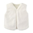 thumbnail image 1 of Infant Girls Vest Long Pile Warm Sleeveless Jacket Outerwear Kids Winter Fall Fashion, 1 of 3
