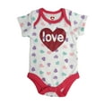 thumbnail image 1 of Infant Girls White Love Candy Sparkle Heart Bodysuit Valentines Day 12 Months, 1 of 1