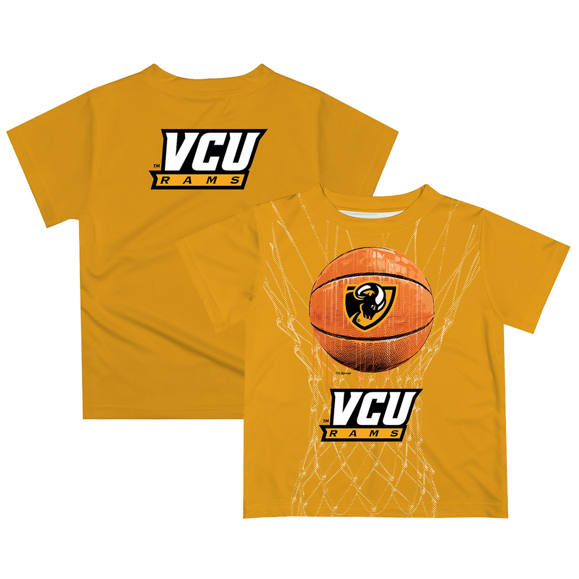 Women's Gold VCU Rams Women's Basketball T-Shirt