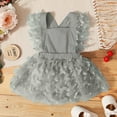 thumbnail image 1 of Infant Green Little Girls Clothes Baby Girl Bodysuit Romper Dresses Baby Outfit Newborn Girl Clothes Summer Baby Clothes for Girls 9-12 Months, 1 of 3