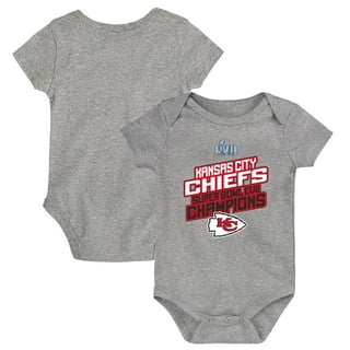 Outerstuff Juniors Heathered Gray Kansas City Chiefs All Striped Up Raglan Long Sleeve T-Shirt Heather Gray