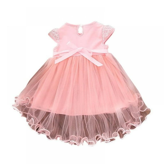 Infant Kids Baby Girl Dress Summer Floral Print Sleeveless Cotton Princess Party Dresses Mesh Girls Clothes Girls Ball Gown