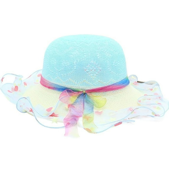 Infant Kids Hat Sunflower And Bow Decoration Lightweight Breathable Brim Summer Beach Hat For Outdoor Play Travel Baby Bonnet