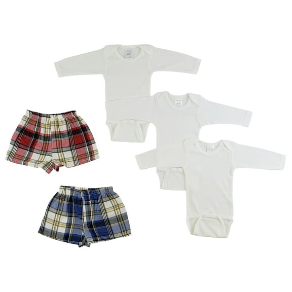 Infant Long Sleeve Onezies and Boxer Shorts