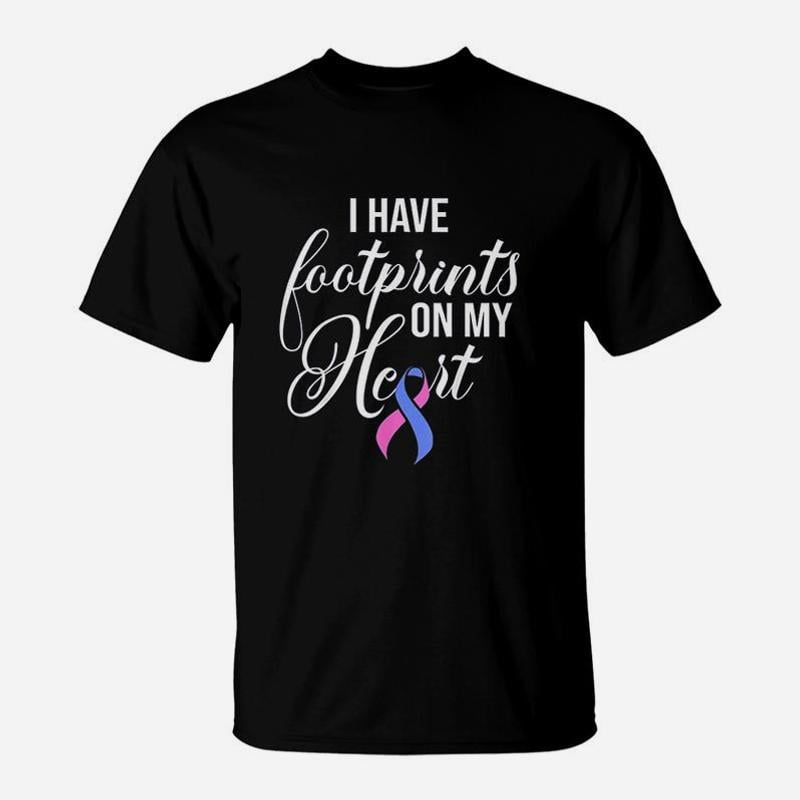 Infant Loss Footprint Mom Dad Baby Miscarriage TShirt - Walmart.com
