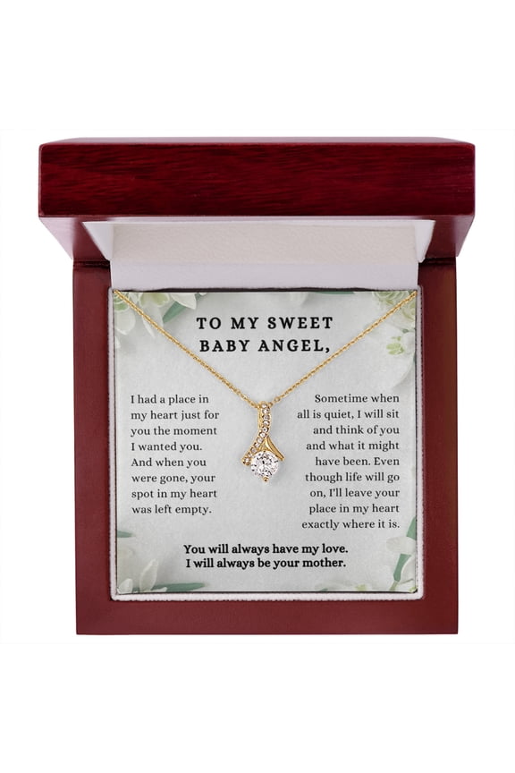 Infant Loss Miscarriage Ribbon Pendant Keepsake Necklace Jewelry