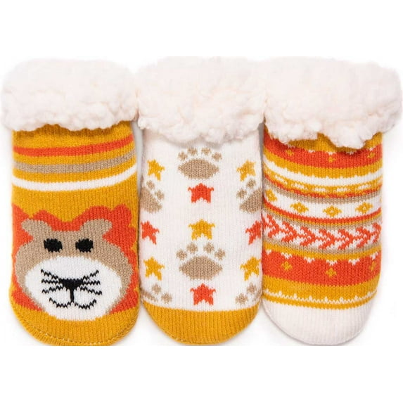 Infant MUK LUKS 3-Pack Cabin Sock Tuscan Sun 6 (6)