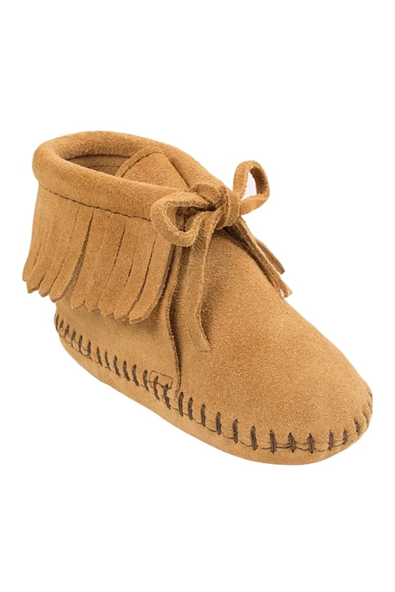Suede Fringe Bootie (Infant/Toddler), Tan 5 Toddler