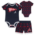 thumbnail image 1 of Infant  Navy Atlanta Braves On Deck 2-Piece Diaper Cover Set, 1 of 5