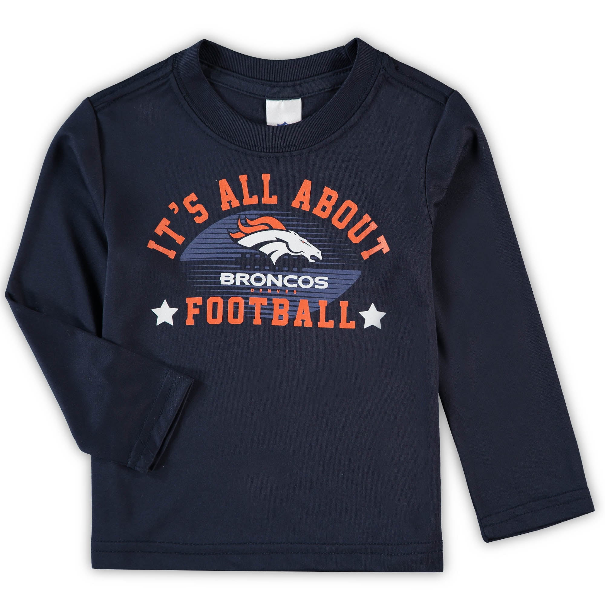 Infant Navy Denver Broncos Long Sleeve TShirt