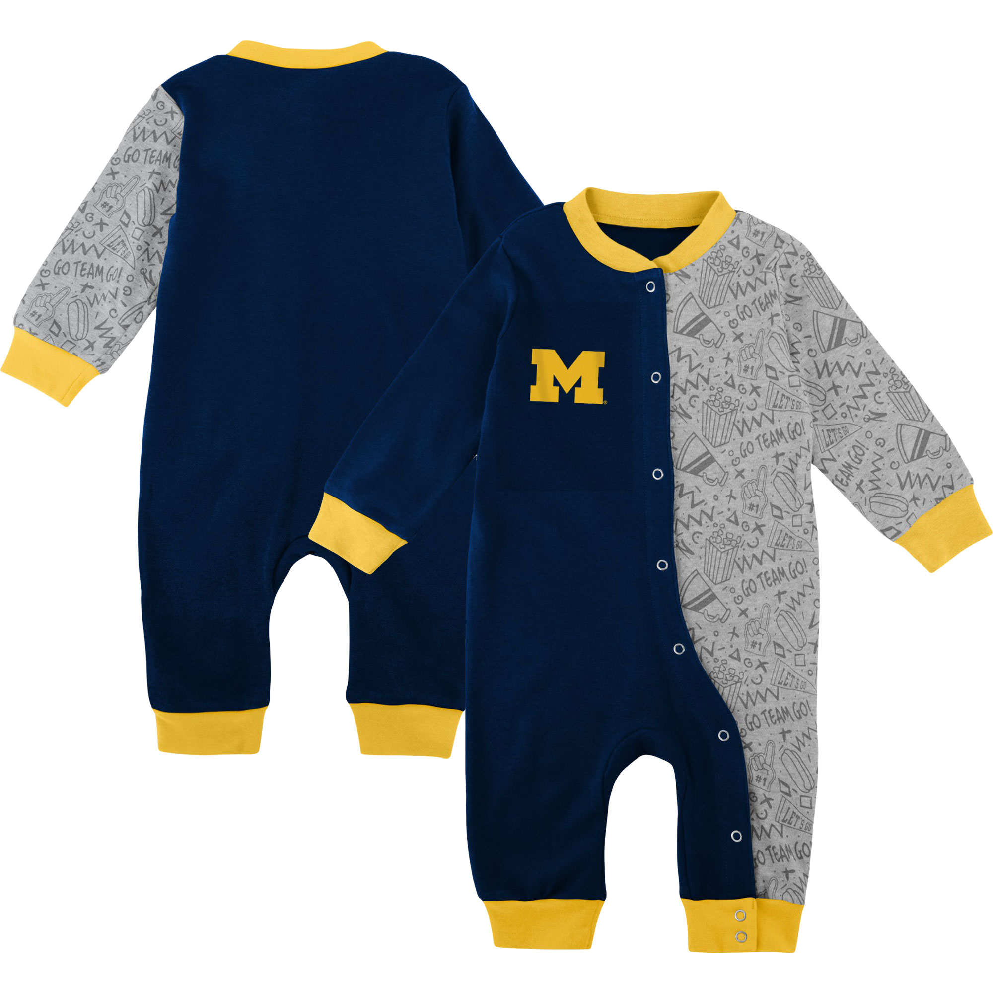 Infant Navy Michigan Wolverines Playbook TwoTone Sleeper