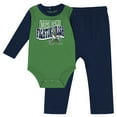 thumbnail image 1 of Infant Navy Notre Dame Fighting Irish Double Up Long Sleeve Bodysuit & Pant Set, 1 of 5