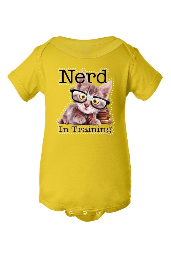 Infant Nerd in Training Bodysuit - Yellow - 12M
