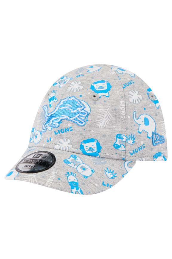 Infant New Era  Gray Detroit Lions Animal 9TWENTY Adjustable Hat