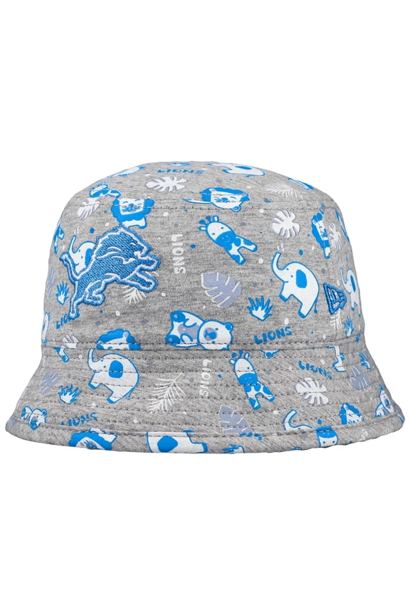 Infant New Era Gray Detroit Lions Animal Bucket Hat