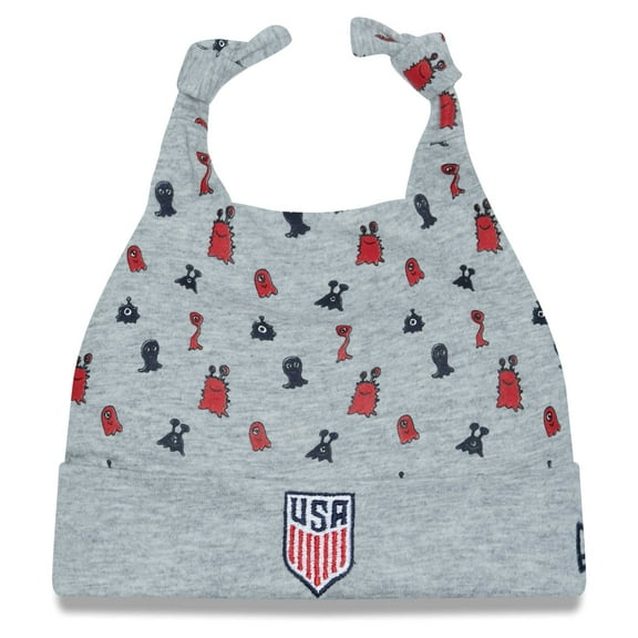 Infant New Era Heather Gray USMNT Critter Cuffed Knit Hat