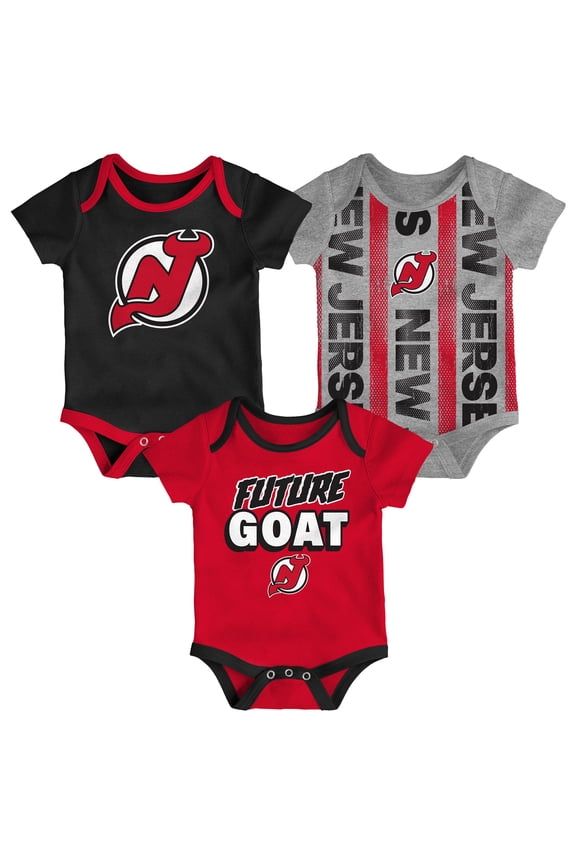 Infant New Jersey Devils Loyal Buddies Three-Pack Bodysuit Set