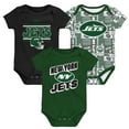 thumbnail image 1 of Infant New York Jets Play Day Three-Pack Bodysuit Set, 1 of 4