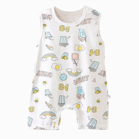 Infant Newborn Baby Boys Girls Cotton Linen Romper Summer One Piece Jumpsuit Summer Sleeveless Overalls Clothes Kaprioy Boy Outfits